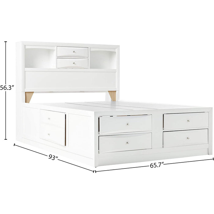 Acme Furniture Ireland Queen Bed W/Storage in White Finish 21700Q