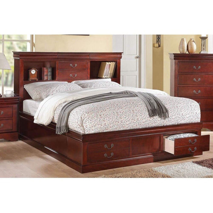 Acme Furniture Louis Philippe III Queen Bed in Cherry Finish 24380Q