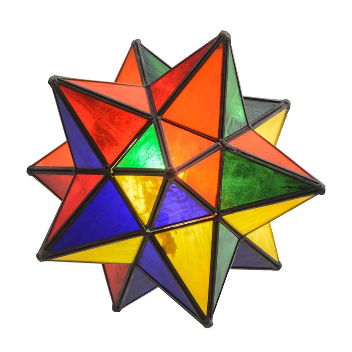 Meyda 12" Wide Colorful Moravian Star Pendant