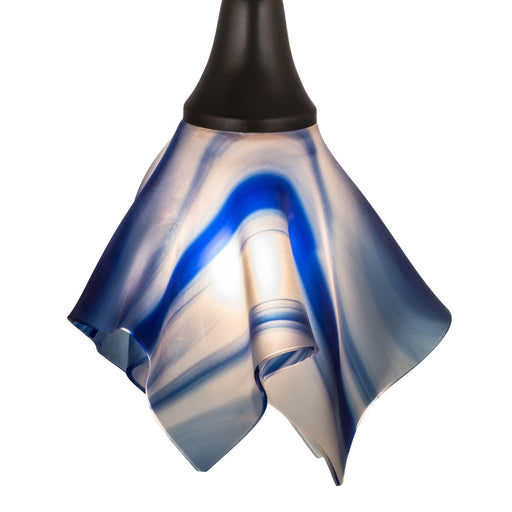 Meyda 9"W Metro Curacao Swirl Handkerchief Mini Pendant