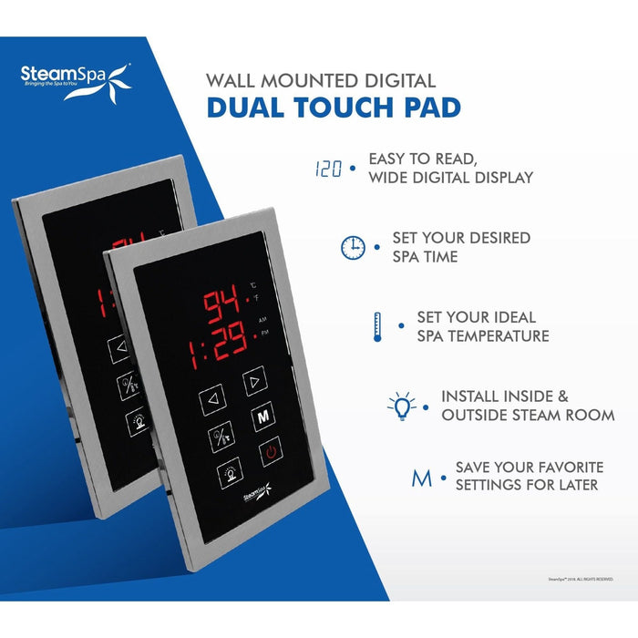 Dual Touch Panel Control System in Brushed Nickel DTPBN