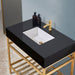 Altair Design Nauders 36"" Single Stainless Steel Vanity Console in Brushed Gold with Imperial Black Stone Countertop
