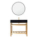 Altair Design Nauders 36"" Single Stainless Steel Vanity Console in Brushed Gold with Imperial Black Stone Countertop