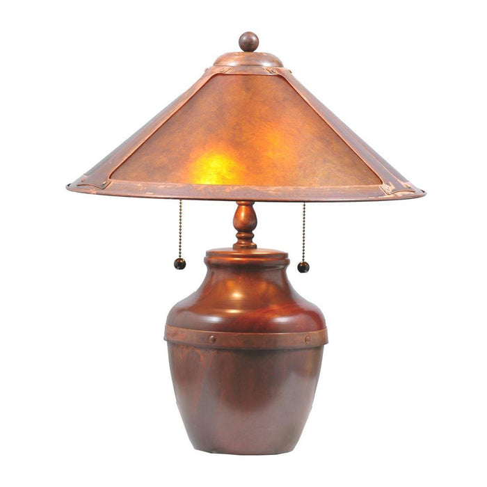 Meyda 19" High Craftsman Sutter Amber Table Lamp
