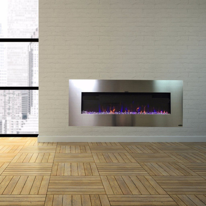 Touchstone AudioFlare 80024 Stainless 50 Inch Recessed Electric Fireplace