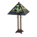 Meyda 30" High Blue Ripple Glass Loon Table Lamp
