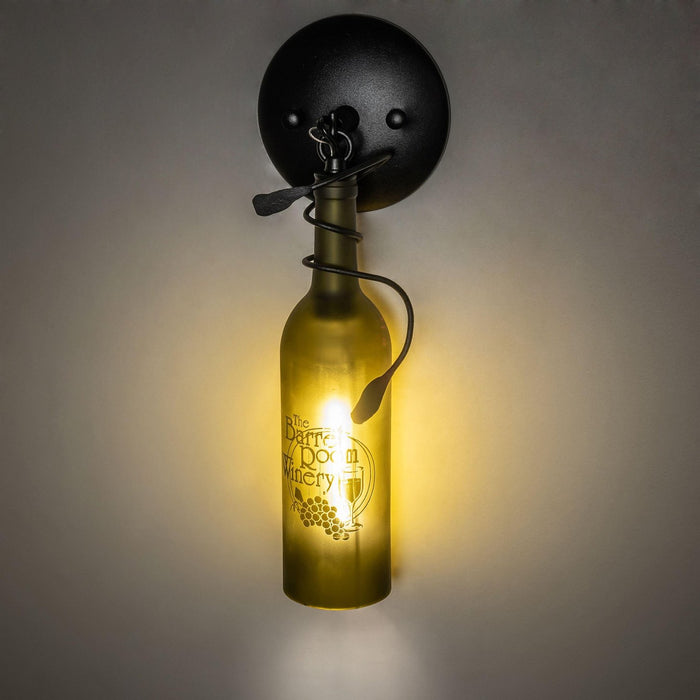 Meyda 3"W Tuscan Vineyard Custom Etched Wine Bottle Wall Sconce