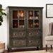 Sunset Trading Shades of Gray Lighted China Cabinet | Four Large Drawers DLU-EL-DS