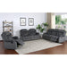 Sunset Trading Madison Reclining Sofa | 2 Manual Recliners | Gray Fabric Couch SU-LN550-305
