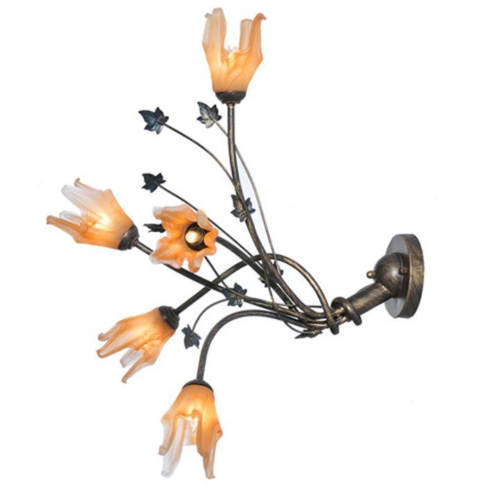 Meyda 20"W Blossoming Tigerlily 5 LT Wall Sconce
