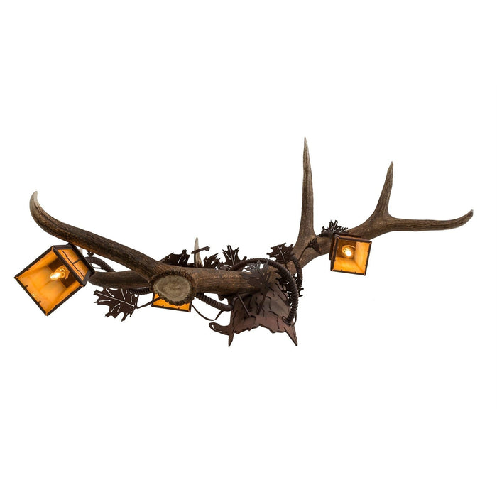 Meyda 46" Wide Antlers Elk 3 Light Wall Sconce