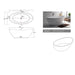 Legion Furniture 63" White Matt Solid Surface Tub - No Faucet WJ8643-W