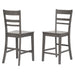 Sunset Trading Shades of Gray 3 Piece Kitchen Island Set | Grey Tile Top | 2 Barstools CY-KIT2-B200-AG3P
