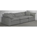 Sunset Trading Cloud Puff Slipcover for 3 Piece Modular Sofa | Sectional Sofa Cover | Stain Resistant Performance Fabric | Gray SU-1458SC-94-2C-1A