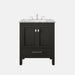 Eviva Aberdeen 30" Transitional Bathroom Vanity in Espresso, Gray or White Finish with White Carrara Marble Countertop and Undermount Porcelain Sink