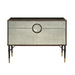 Acme Furniture Brancaster Console Table in Top Grain Leather & Aluminum 90030