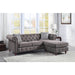 Acme Furniture Waldina Reversible Sectional Sofa in Brown Fabric LV00499