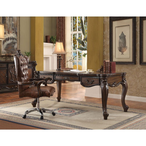 Acme Furniture Versailles Executive Writing Desk in Cherry Oak Finish 92280