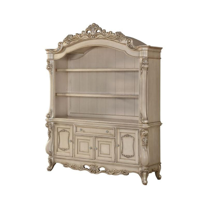 Acme Furniture Gorsedd Bookcase - Hutch in Golden Ivory Finish 92744H