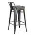 New Pacific Direct Metropolis PU Leather Low Back Counter Stool, Set of 4 9300032-240