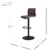 New Pacific Direct Jayden PU Leather Low back Gaslift Bar Stool, Set of 2 9300039-238