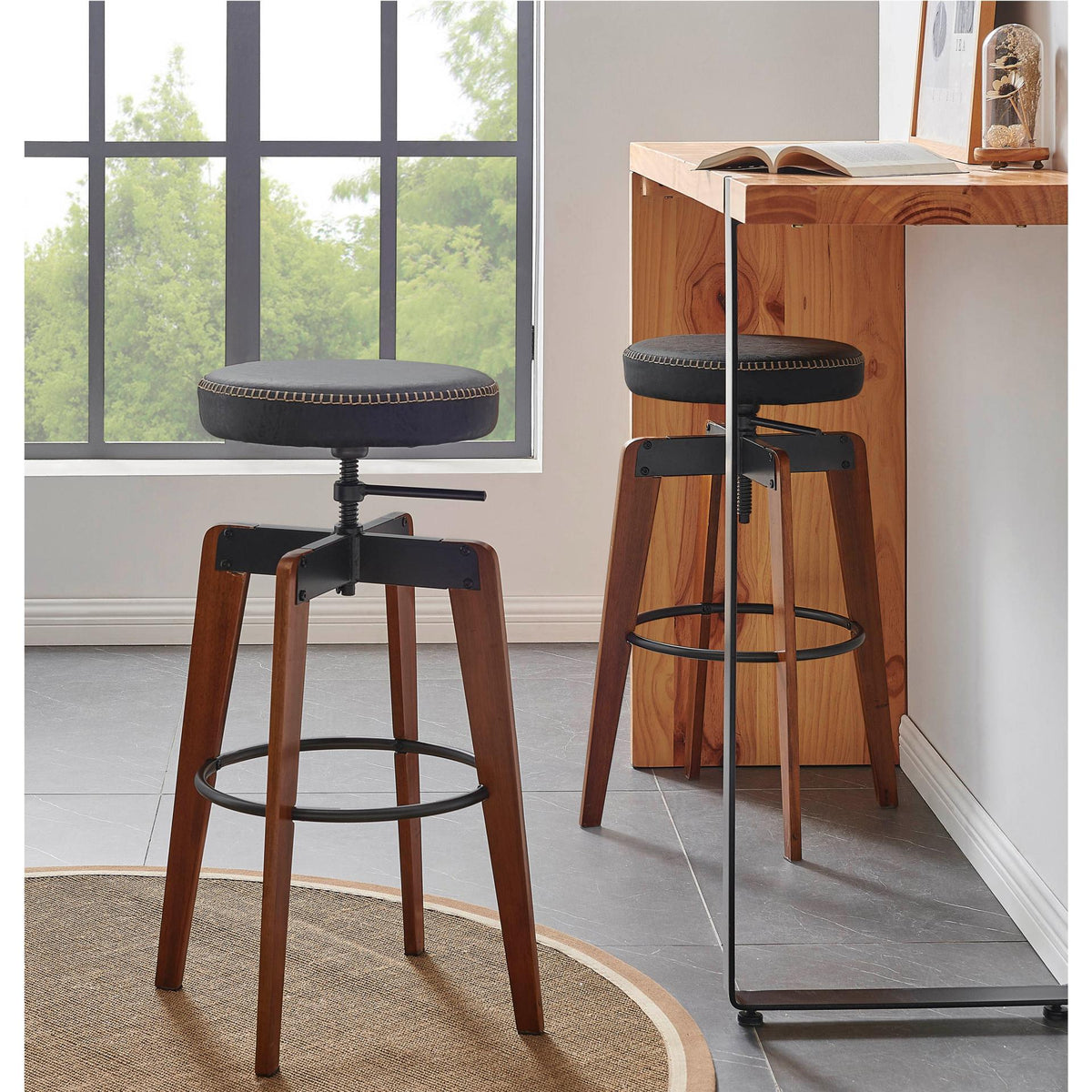 New Pacific Direct Nelson PU Adjustable Stool 9300109-240 — Archic ...