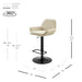 New Pacific Direct Luther Fabric Gaslift Swivel Bar Stool, Set of 2 9300122-528