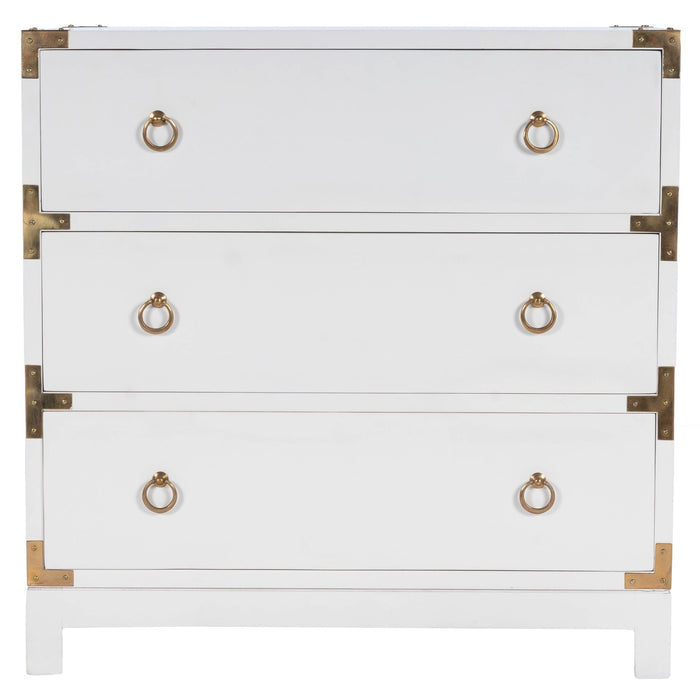 Butler Specialty Company Forster Campaign 3 Drawer Dresser, White 9337304