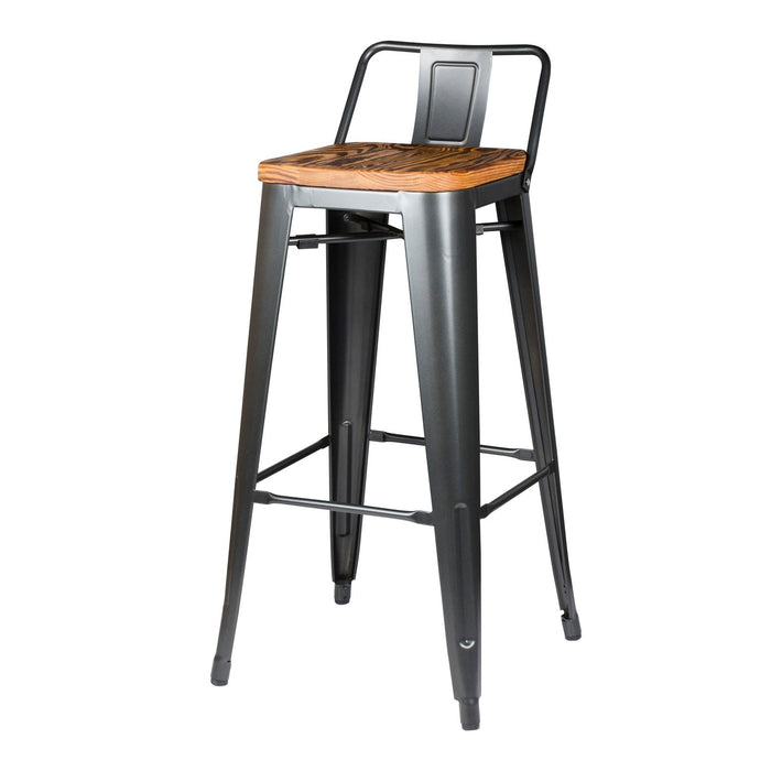 New Pacific Direct Metropolis Low Back Bar Stool, Set of 4 938537-GM