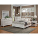 Alpine Furniture Potter Queen Panel Bed, White 955-01Q