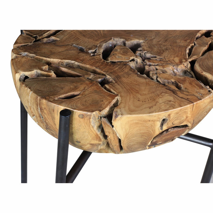 New Pacific Direct Melba Recycled Teak Root Side/ End Table 9600037