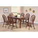 Sunset Trading Andrews 7 Piece 56-72" Rectangular Extendable Dining Set with Windsor Arrowback Chairs | 2 Size Extending Table | Chestnut Brown Solid Wood | Seats 8 DLU-ADW4272-820-CT7P