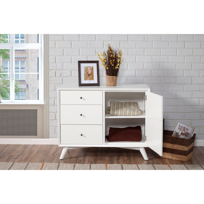 Alpine Furniture Flynn Accent Cabinet, White 966-W-14