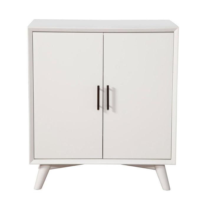 Alpine Furniture Flynn Small Bar Cabinet, White 966-W-17