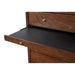 Alpine Furniture Flynn Mid Century Modern 4 Drawer Multifunction Chest w/Pull Out Tray, Walnut 966WAL-05