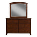 Alpine Furniture Baker 6 Drawer Dresser, Mahogany 977-03