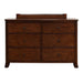 Alpine Furniture Baker 6 Drawer Dresser, Mahogany 977-03