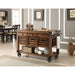 Acme Furniture Kaif Kitchen Cart in Distressed Chestnut Finish 98184
