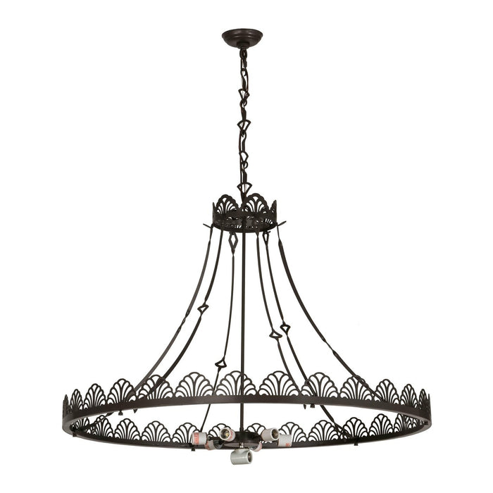 Meyda 43"W Shell and Ribbon Inverted Pendant