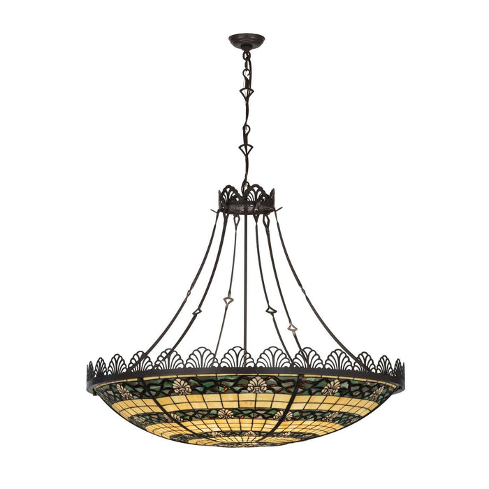 Meyda 43"W Shell and Ribbon Inverted Pendant