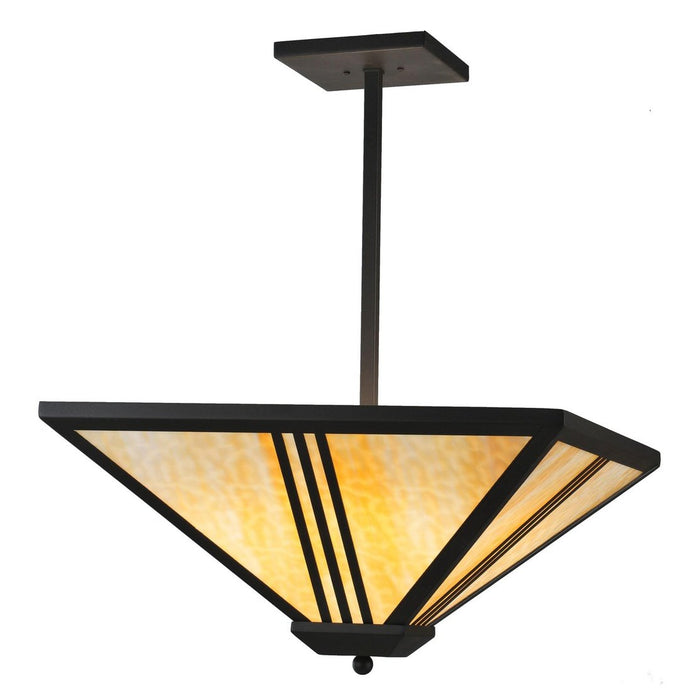 Meyda 24"Sq Tres Lineas Mission Inverted Pendant