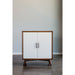 Alpine Furniture Flynn Small Bar Cabinet, Acorn/White 999-17