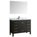 Eviva Aberdeen 48" Transitional Bathroom Vanity in Espresso, Gray or White Finish with White Carrara Marble Countertop and Undermount Porcelain Sink