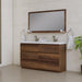 Alya Bath Paterno Double Modern Freestanding Bathroom Vanity, Optional Mirror