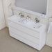 Alya Bath Paterno Double Modern Freestanding Bathroom Vanity, Optional Mirror