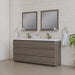 Alya Bath Paterno Double Modern Freestanding Bathroom Vanity, Optional Mirror