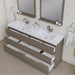 Alya Bath Paterno Double Modern Freestanding Bathroom Vanity, Optional Mirror