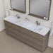 Alya Bath Paterno Double Modern Freestanding Bathroom Vanity, Optional Mirror