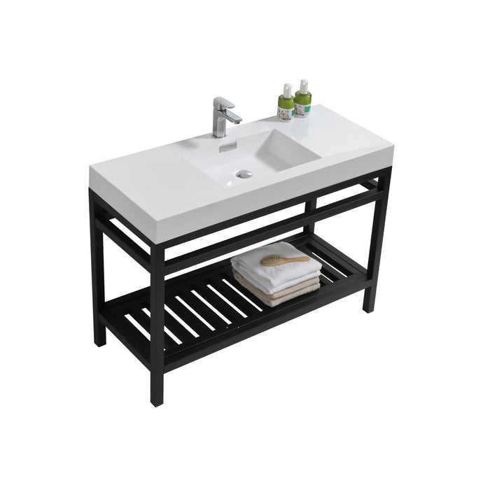 KubeBath Cisco Stainless Steel Console with Acrylic Sink