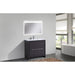 KubeBath Dolce 24″ Gray Oak Modern Bathroom Vanity with White Quartz Counter-Top